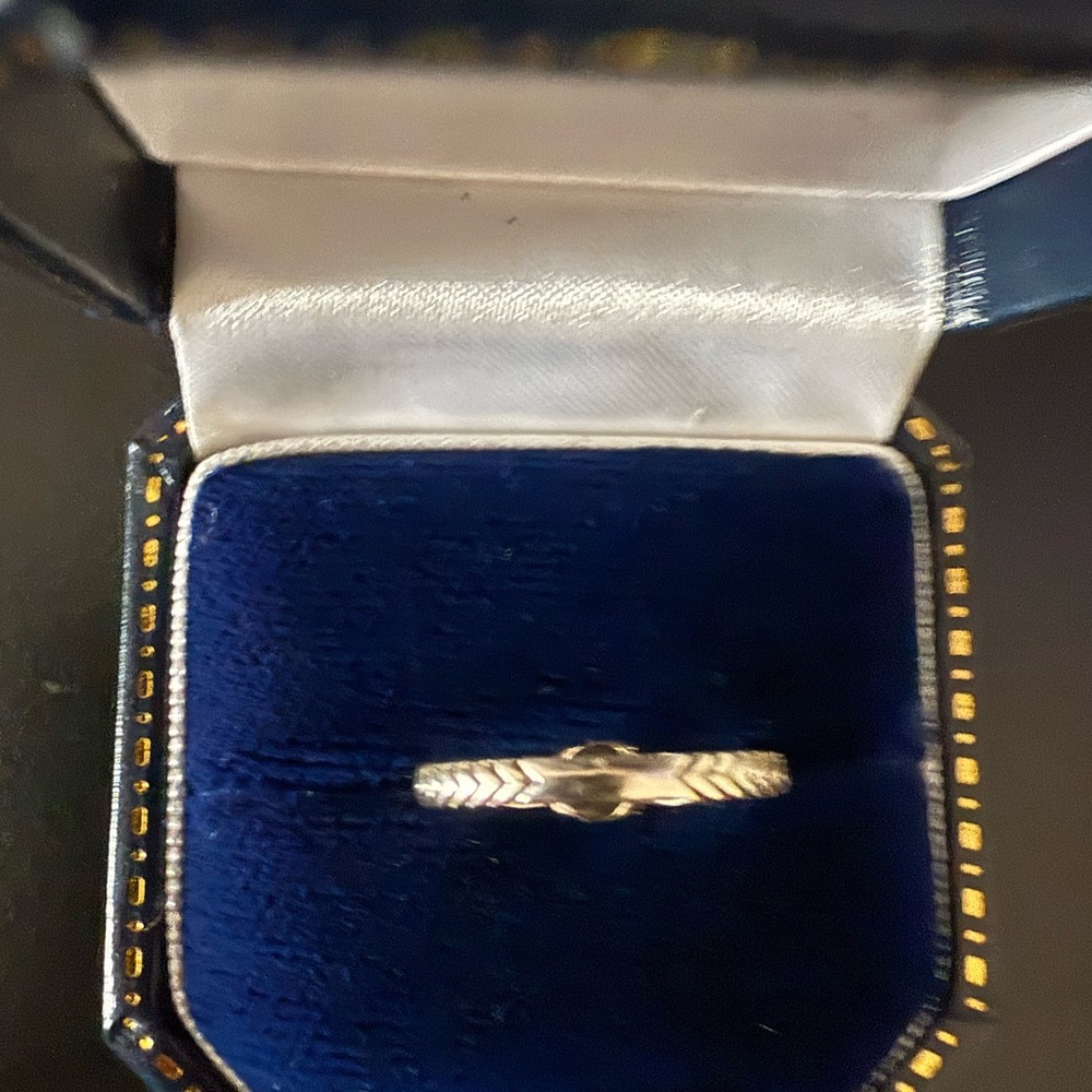 Digby and Iona 14K white gold Salt and Pepper Diamond Ring size 4 - Picture 11 of 12